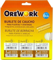 Burlete Caucho Orework 6x9 Blanco