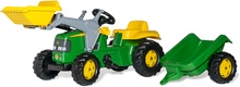 Tractor Bulldozer con Remolque John Deere