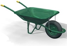 Carretillo Verde Sanz Rueda Neumatica 60 Litros