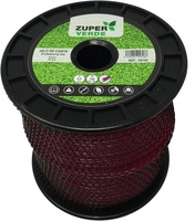 Hilo Desbrozadora Profesional Zuperverde Nylon Estrella 3.3mmx156m Granate