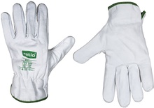 Guante Piel Flor Color Blanco