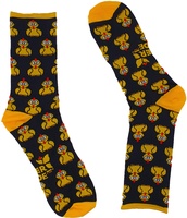 Calcetin Zuper Deportivo Pollitos/negro Talla Grande 43-46