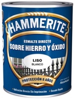 Esmalte Metalico Directo Hammerite Liso Brillo Blanco 750ml