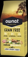 Pienso Perros Ownat Prime Grain Free Junior Pollo & Pavo 3 kg