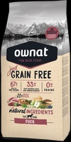 Pienso Perros Ownat Just Grain Free Adult Pato 14 kg