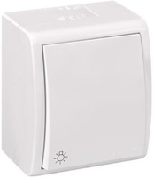 Pulsador Blanco  Luz Simon Serie Aquarius