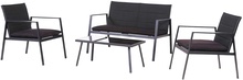 Mesa Jardin acero Tuin Set + Sillones