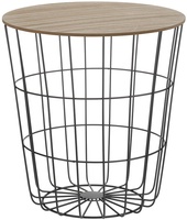 Mesa Auxiliar Redonda Madera/Acero � 39xh41 cm