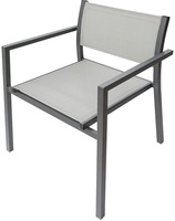 Silla con Brazos Acero Textil Antracita