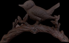 Portamanguera hierro pajaro 24x14x17