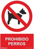 Se�al  Prohibido Perros PVC 0,7mm 210x300mm