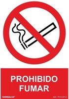Se�al  Prohibido Fumar PVC 0,7mm 300x400mm