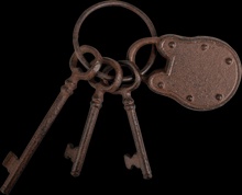 Juego Llaves Antiguas con Candado