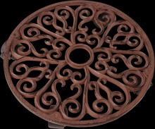 Carro Hierro Fundido para Plantas Redondo L