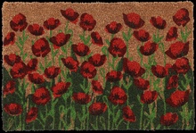 Felpudo Amapolas Fibra de Coco 