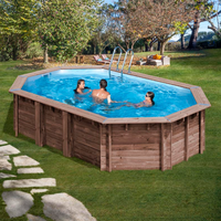 Piscina Sunbay Madera Ovalada 632x335x130 cm