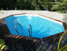 Piscina Sunbay Madera Ovalada 436x336x117 cm