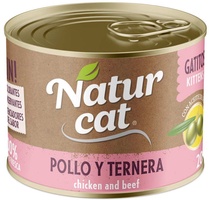 Naturcat Pollo y Ternera Kitten 200 gr