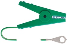 Cable Cerca con Pinza Verde Clavija