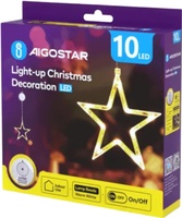 Adorno Navidad Figura Estrella con Pilas y Ventosa