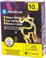 Adorno Navidad Figura Reno con Luz con Pilas y Ventosa