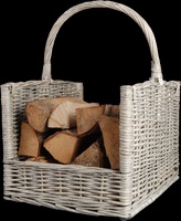 Cesta para Troncos Madera Gris