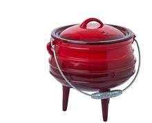 Pote Esmaltado Rojo 6 Litros