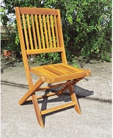 Juego de 2 Sillas Madera Acacia Sin Brazos