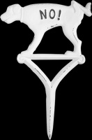 Se�al Prohibido Orinar Perro Blanco