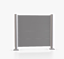 Pantalla Privacidad 135x200 Plata Metalica