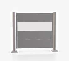 Pantalla Privacidad Con Panel 90x100 Plata Metalica