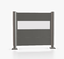 Pantalla Privacidad Con Panel 90x150 Gris Cuarzo