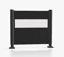 Pantalla Privacidad Con Panel 135x150 Gris Oscuro