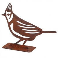 Figura Jardin Herrerillo Crestado Efecto Oxido