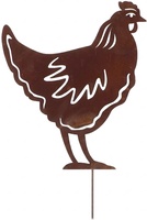 Figura Jardin Gallina Efecto Oxido