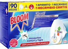 Bloom Insecticida Electrico Mosquitos 1 Aparato + 2  Recambios 90 Noches