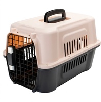 Transportin Avion Perros y Gatos Rosa/Negro Hasta 5kg