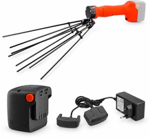 Kit vareador de aceitunas Stocker Magma E-35 21 V con batería 4 Ah y cargador doble, sin pértiga Kit vareador de aceitunas Stocker Magma E-35 21 V con batería 4 Ah y cargador doble, sin pértiga
