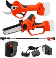 Kit poda Stocker Magma E-40 TP + motosierra E-150 LA + mango telescópico 190-310 cm + batería 2,6 Ah y cargador doble Kit poda Stocker Magma E-40 TP + motosierra E-150 LA + mango telescópico 190-310 cm + batería 2,6 Ah y cargador doble