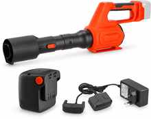 Kit soplador Stocker Power 21 V 630 + batería 4 Ah + cargador doble Kit soplador Stocker Power 21 V 630 + batería 4 Ah + cargador doble