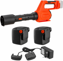 Kit soplador Stocker Power 21 V 630 + 2 baterías 4 Ah + cargador doble Kit soplador Stocker Power 21 V 630 + 2 baterías 4 Ah + cargador doble