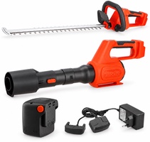 Pack jardín Stocker Power 21 V: cortasetos 632 + soplador 630 + batería 4 Ah y cargador doble Pack jardín Stocker Power 21 V: cortasetos 632 + soplador 630 + batería 4 Ah y cargador doble