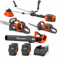 Pack jardín Husqvarna: desbrozadora 220iR, motosierra 242i, soplador 122iB y cortasetos 215iHD45 + 2 baterías 4 Ah y cargador Pack jardín Husqvarna: desbrozadora 220iR, motosierra 242i, soplador 122iB y cortasetos 215iHD45 + 2 baterías 4 Ah y cargador