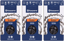 Pack 3 cadenas de motosierra Husqvarna X-CUT S93G 52 eslabones � 3/8 mini � 1,3 mm