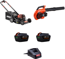 Pack jardín ECHO: cortacésped DLM-5100SP + soplador DPB-2600 PRO + 2 baterías y cargador Pack jardín ECHO: cortacésped DLM-5100SP + soplador DPB-2600 PRO + 2 baterías y cargador