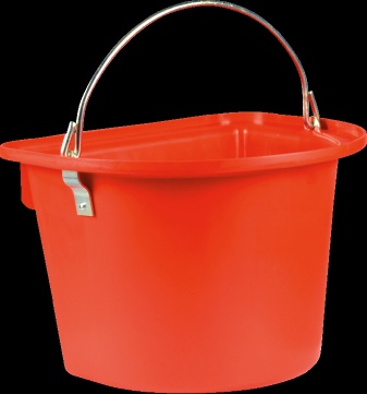 Comedero Portatil Caballos Rojo con Asa