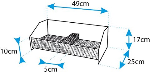 Cesta Metalica Quemador de Pellets 49x25x17 cm