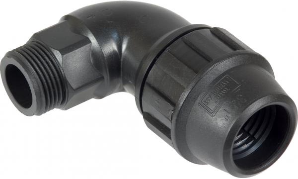 Acople Manguera Riego Codo Macho 1 Pulgada