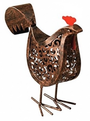 Gallina Metalica Led Cabeza Abajo