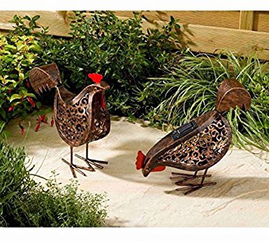 Gallina Metalica Led Cabeza Abajo